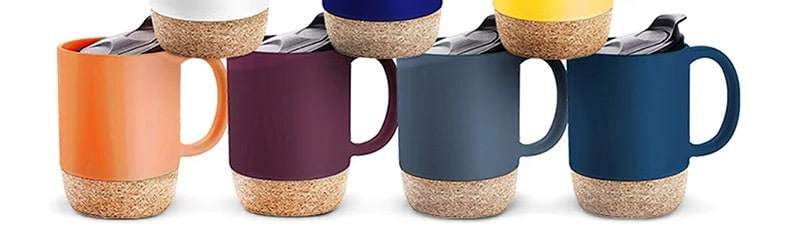 세라믹 머그 350ml (뚜껑 · 코르크 받침) 상품 사진