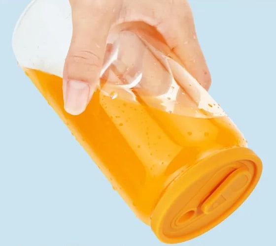유리 캔컵 480ml (실리콘 뚜껑 · 빨대) 상품 사진